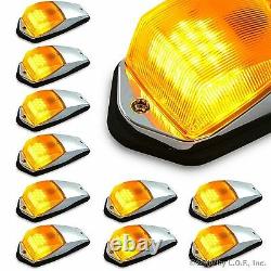 10 pc Amber Chrome 31 LED Cab Marker Lights fits Peterbilt Kenworth Freightliner