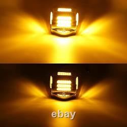 10x Cab Marker Roof Running Amber 48LED Lights Reflector for Kenworth Peterbilt