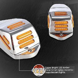 10x Cab Marker Roof Running Amber 48LED Lights Reflector for Kenworth Peterbilt