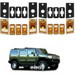 10x Top Roof Cab Amber Marker Light Cover Lens for 2003-2009 Hummer H2 SUV SUT
