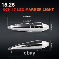 11X Clear/Amber 39cm 17 Diodes LED Cab Upper Running Marker Lights Fit Peterbilt