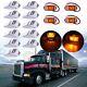 11x 17 Led Clear Amber Cab Marker Top Clearance Light For Peterbilt +free Light