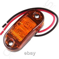 11x 17 LED Clear Amber Cab Marker Top Clearance Light for Peterbilt +free light