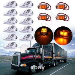 11x Clear Amber 17 LED Cab Marker Top Clearance Light for Peterbilt +free light