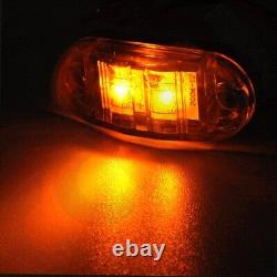 11x Clear Amber 17 LED Cab Marker Top running Light for Peterbilt +free light