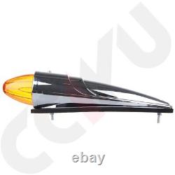 11x Torpedo Amber Cab Marker Clearance Running Light 17 LED Chrome for Peteriblt