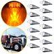 13x 17diodes Clear/amber Led Torpedo Mid Roof Big Rig Top Running Light Fit Mack
