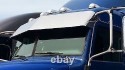 14 Peterbilt Stainless Steel Ultra Cab Mounted Mirror Sunvisor with Blind Mount
