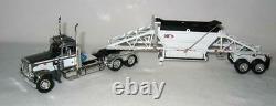 1/64DCP60-0798a Custom 359 Pete Day Cab Cat Engine Gray/White White ManacTrailer