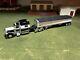 1/64 Black/white Dcp 389 Peterbilt With 70 Sleeper & White Wilson Grain Trailer