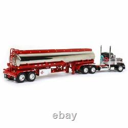 1/64 Black & White Peterbilt 359 Day Cab & Red Heil Fuel Tanker by DCP 60-1034