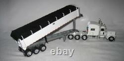 1/64 DCP60-1245 389 Pete 70 Sleeper Tri-Axle White Tri-Axle Mac Coal Trailer