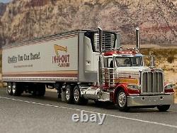 1/64 DCP IN-N -OUT BURGER 389 PETERBILT DAY CAB With REEFER TRAILER