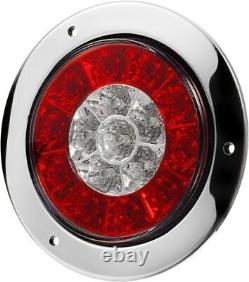 20X Red/Amber 16LED 4 Round Truck Trailer RV Brake Stop Turn Signal Tail Light