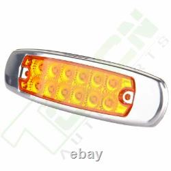40pcs Side Marker Clearance Light 12LED Panel Under Cab For Peterbilt Red Amber