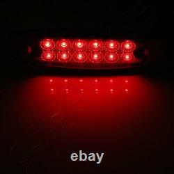 40x Red Amber Peterbilt-style 12LED Ultra-thin Side Marker Light Screw Mount 12V