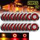 4 Round Led Stop Turn Tail Lights Trailer Truck Backup Reverse Red Amber 20pcs