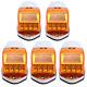 5pc Led Amber Cab Roof Top Clearance Marker Running Light For Kenworth Peterbilt