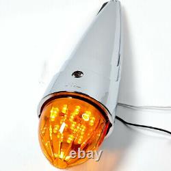 5Pcs Chrome Amber LED Cab Marker Lights Grakon 1000 Style Bullet Watermelon Lens