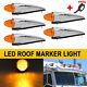5x 17led Amber Truck Roof Cab Marker Clearance Top Lights For Peterbilt Mack
