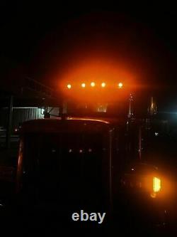 5 pcs Amber 17LED Truck Roof Cab Marker Clearance Top Lights For Peterbilt Mack