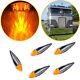 5pcs Led Amber Torpedo Cab Marker Clearance Roof Running Top Light For Kenworth