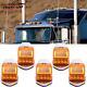 5x Led Amber Cab Roof Top Clearance Marker Running Light For Kenworth Peterbilt