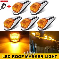 5x LED Amber Cab Roof Top Clearance Marker Running Light For Kenworth Peterbilt
