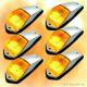 6 Pcs Amber Chrome 31 Led Cab Marker Lights Fits Peterbilt Kenworth Freightliner