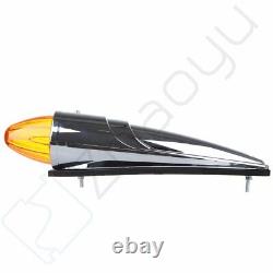 9X 390mm Torpedo Big Rig Amber Led 17 Diodes Cab Roof Top Running Light for T800