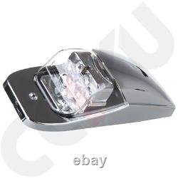 9X Chrome Amber 7 LED Upper Cab Marker Lights for Peterbilt Kenworth