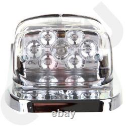 9X Chrome Amber 7 LED Upper Cab Marker Lights for Peterbilt Kenworth