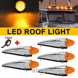 Amber LED Semi Truck Roof Cab Marker Clearance Lights for Peterbilt Mack Trailer