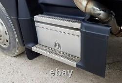 Cab Skirt/Side Fairing and Aluminum Tool Box Step Left Side Peterbilt 377 385