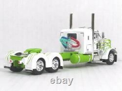 DCP 1/64 Peterbilt 379 withSmall Bunk Sleeper Cab (White & Green Flames)