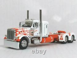 DCP 1/64 Peterbilt 379 withSmall Bunk Sleeper Cab (White & Orange Flames)