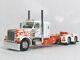 Dcp 1/64 Peterbilt 379 Withsmall Bunk Sleeper Cab (white & Orange Flames)