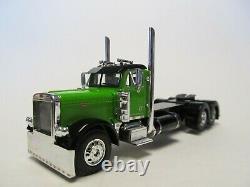 Dcp 1/64 Scale 379 Peterbilt Day Cab Lime Green & Black Double Hump Rear Fenders