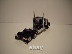 Dcp First Gear 1/64 Black Peterbilt 379 Day Cab With Black Renegade Lowboy