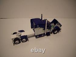 Dcp First Gear 1/64 Blue And White Peterbilt 389 With Sleeper And Reefer Van