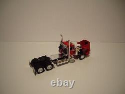 Dcp First Gear 1/64 Red Peterbilt 379 Day Cab With Black Renegade Lowboy