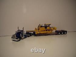 Dcp First Gear 1/64 Western Distributing Pete 379 Day Cab With Lowboy And Dozer