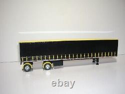 Dcp First Gear 1/64 Yellow Pete 379 With Sleeper & Spread Axle Tautliner Trailer
