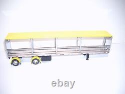 Dcp First Gear 1/64 Yellow Pete 379 With Sleeper & Spread Axle Tautliner Trailer