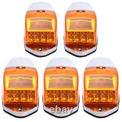LED Amber Cab Roof Top Clearance Marker Running Light For Kenworth Peterbilt 5x