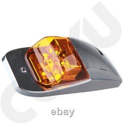 New For Kenworth Peterbilt M27011Y Amber Roof Cab Marker Clearance Light 7LED