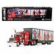 Peterbilt 389 63 Mid-roof Sleeper Cab Viper Red With Kentucky Moving Trailer