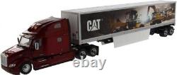 Peterbilt 579 Sleeper Cab with Cat Mural Trailers in 150 scale by Diecast Mast