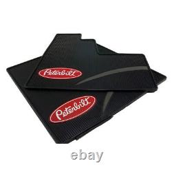 Peterbilt OEM Black Ribbed Rubber Floor Mats withLogo For Day cab 348 386 567 579