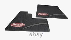 Peterbilt OEM Black Ribbed Rubber Floor Mats withLogo For Day cab 348 386 567 579